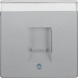 Центральная панель Berker R.1 Berker Q.1 алюминиевый с эффектом бархата, с заслонкой от пыли и полем для надписи 11706084