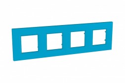 Рамка Schneider Electric Unica Quadro Голубика 4 поста MGU4.708.26