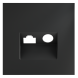 Накладка для розетки TV+RJ45 кат. 6, S70 (графит)