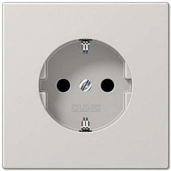 Розетка Jung LS серия Светло-серый с заземлением с защитой от детей Jung 16А/250В LS1520KILG