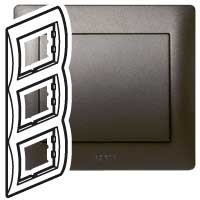 Рамка Legrand Galea Life Темная бронза 3 поста вертикальная 771207