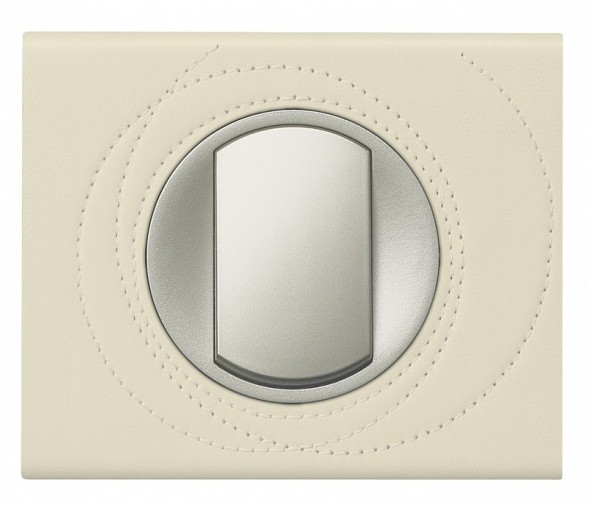 Рамка Legrand Celiane Кожа/Текстиль Кожа макиато 1 пост 069431