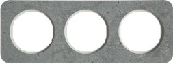Рамка Berker R.1 Бетон белый 3 поста 10132379