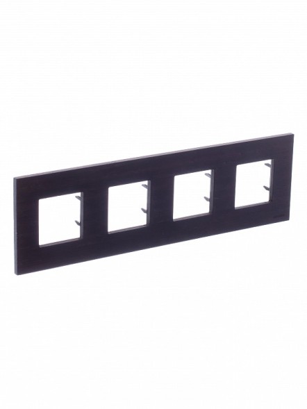 Рамка ABB Zenit Натуральное венге 4 поста 2CLA227400N2101 N2274 WG