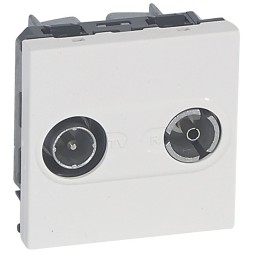 Розетка Legrand Mosaic TV-FM оконечная 078788