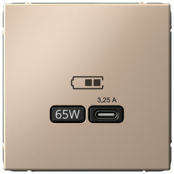Зарядное устройство USB-C, 65Вт (Песочный) Schneider Electric Systeme Art Gallery GAL001227