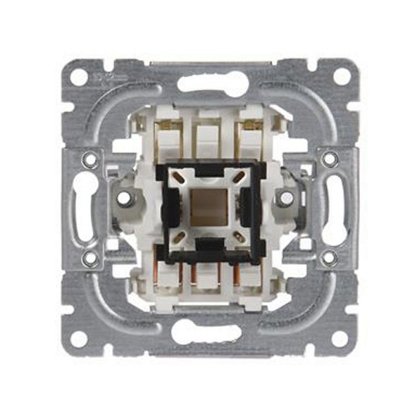Механизм ABB Busch-Jaeger 1-клавишного переключателя кросс 16А/250В (схема 7) 2 дополнительные клеммы AB2TKA000201G1 1067.21