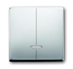 Клавиша ABB Pure Steel сталь для 2-канального светорегулятора 6565 U 2CKA006599A2927 6545-866