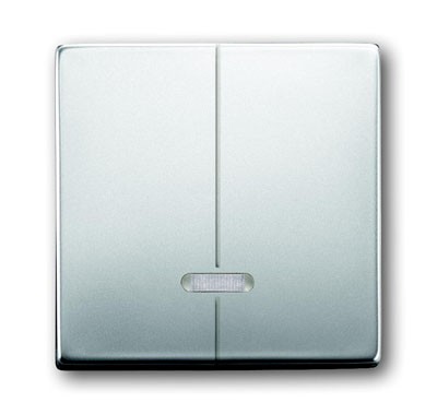 Клавиша ABB Pure Steel сталь для 2-канального светорегулятора 6565 U 2CKA006599A2927 6545-866