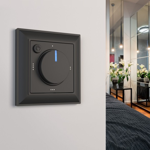 Терморегулятор электромеханический для теплого пола (черный матовый) Werkel W1151108