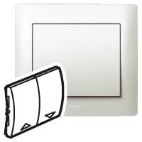 Лицевая панель Legrand Galea Life перламутр двухклавишного выключателя для управления рольставнями 771514