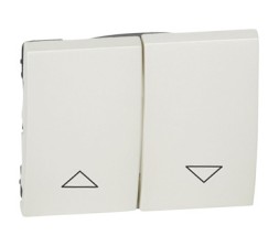 Лицевая панель Legrand Galea Life перламутр двухклавишного выключателя для управления рольставнями 771514