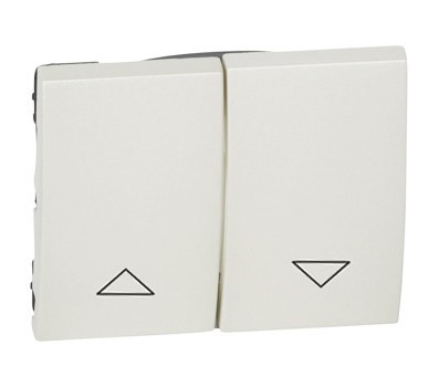 Лицевая панель Legrand Galea Life перламутр двухклавишного выключателя для управления рольставнями 771514