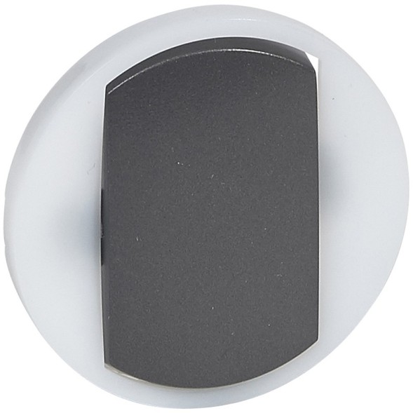 Лицевая панель Legrand Celiane графит 1-клавишного выключателя с кольцевой подсветкой 065204