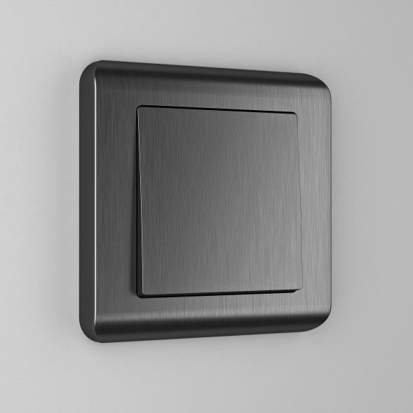 Выключатель одноклавишный (графит рифленый) Werkel W1110004