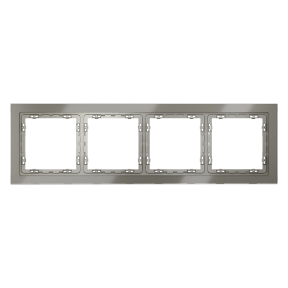 Рамка стеклянная VOLTUM S70 на 4 поста, (шелк, стекло)