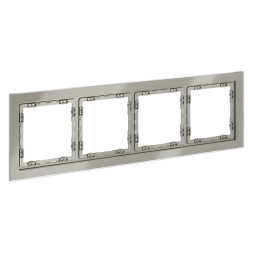 Рамка стеклянная VOLTUM S70 на 4 поста, (шелк, стекло)