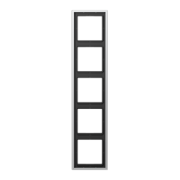 Рамка Jung LS 990 Алюминий 5 постов AL2985