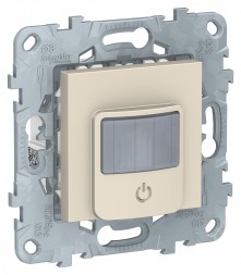 Датчик движения Schneider Electric Unica Studio Бежевый с выключателем, 10А NU552544