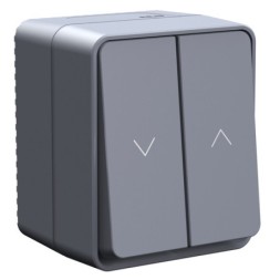 ATN544019 Atlasdesign PROFI IP54 2-клавишный ВЫКЛЮЧАТЕЛЬ ДЛЯ ЖАЛЮЗИ, 2хсх.4, АНТРАЦИТ Schneider Electric