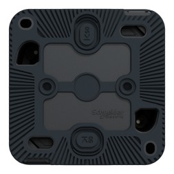 Кнопочный выключатель Schneider Electric Mureva с подсветкой IP55 накладной монтаж Антрацит MUR35028