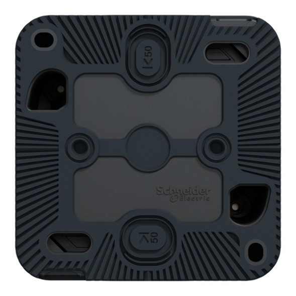 Кнопочный выключатель Schneider Electric Mureva с подсветкой IP55 накладной монтаж Антрацит MUR35028