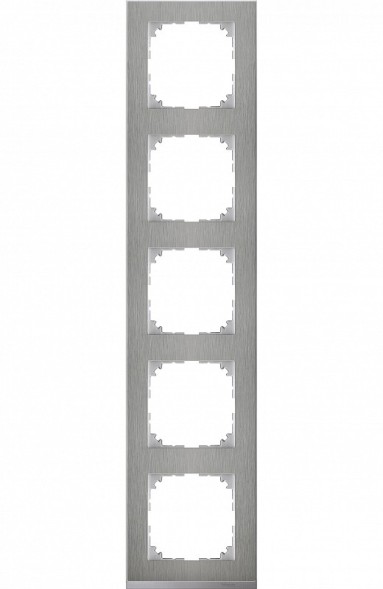 Рамка Merten M-Pure Decor Нержавеющая сталь / Алюминий 5 постов MTN4050-3646