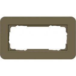 Рамка Gira E3 Умбра / Антрацит с антрацитовой подложкой без перегородки 2 поста 1002426