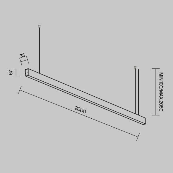 Линейный светильник Technical LL312047