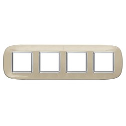 Рамка Bticino Axolute Овал Бежевая карамель 2+2+2+2 модуля HB4802/4DA