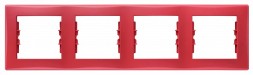 Рамка Schneider Electric Sedna Красный 4 поста SDN5800741