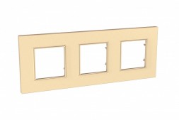 Рамка Schneider Electric Unica Quadro Карамель 3 поста MGU4.706.36