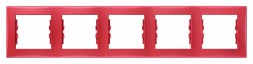 Рамка Schneider Electric Sedna Красный 5 постов SDN5800941