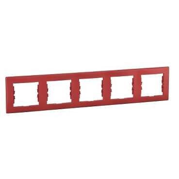 Рамка Schneider Electric Sedna Красный 5 постов SDN5800941