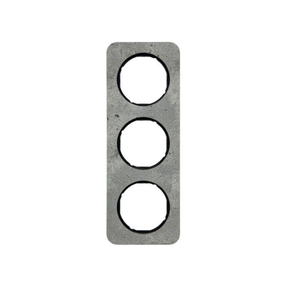 Рамка Berker R.1 Бетон черный 3 поста 10132374