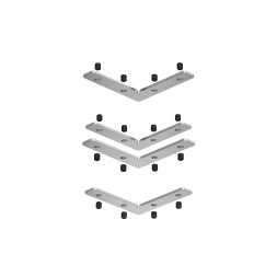 TR2019-AL Комплект угловых соединителей трека SLOTT, алюминий
