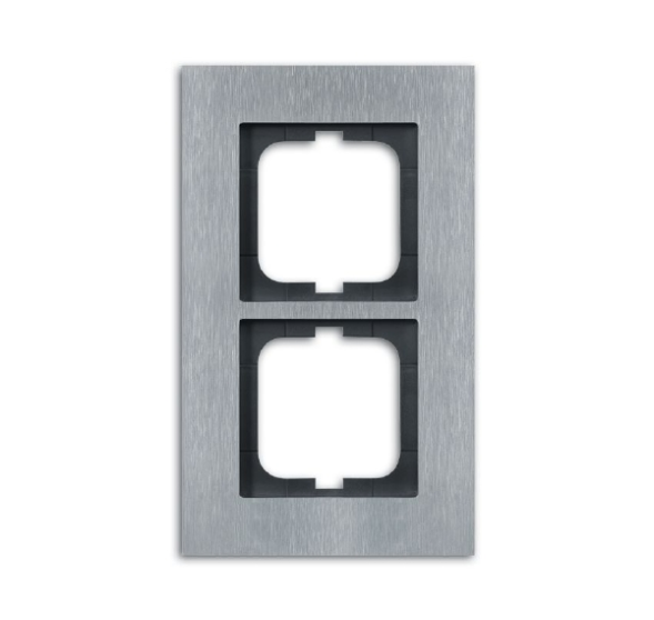 Рамка ABB Carat Сталь 2 поста 2CKA001754A4255 1722-860
