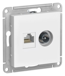 ATN001389 Atlasdesign РОЗЕТКА двойная ТВ + компьютерная RJ45, кат. 5Е, ЛОТОС Schneider Electric