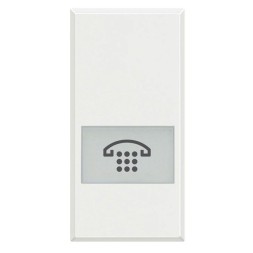 Клавиши Bticino Axolute Белый с подсвечиваемыми символами для выключатель в дизайне AXIAL - 1 модуль, телефон HD4921LH