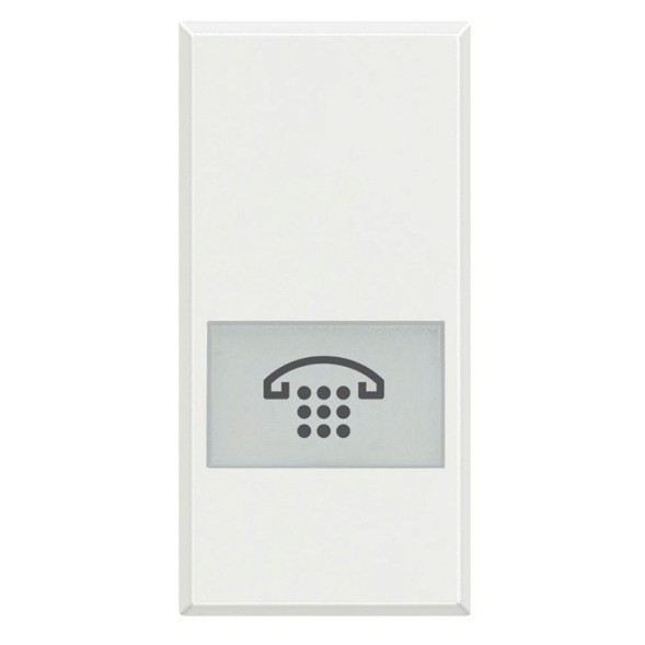 Клавиши Bticino Axolute Белый с подсвечиваемыми символами для выключатель в дизайне AXIAL - 1 модуль, телефон HD4921LH