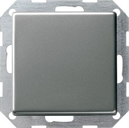 Клавишный выключатель Gira E22 Сталь с самовозвратом и тыльной подсветкой 285020