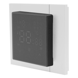Регулятор теплого пола с модулем WI-FI, TWAG-Черный (ВИД С БЕЛОЙ РАМКОЙ)