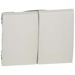 Лицевая панель Legrand Galea Life перламутр для выключателя двухклавишного 771512