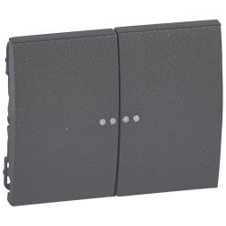 Лицевая панель Legrand Galea Life темная бронза для выключателя двухклавишного с подсветкой 771279