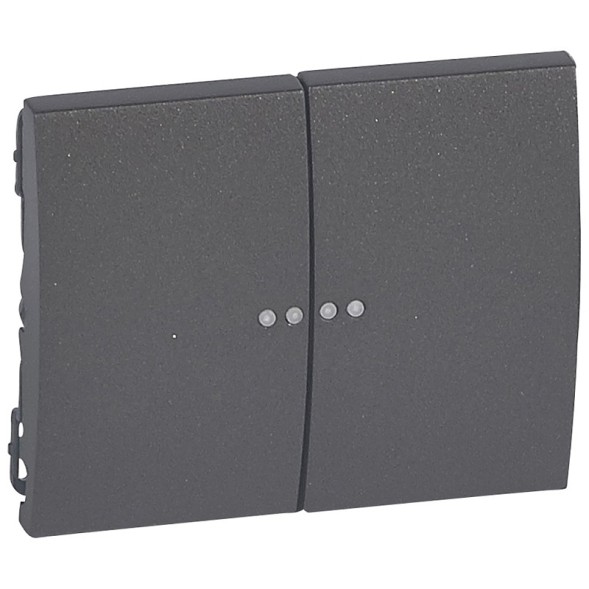 Лицевая панель Legrand Galea Life темная бронза для выключателя двухклавишного с подсветкой 771279