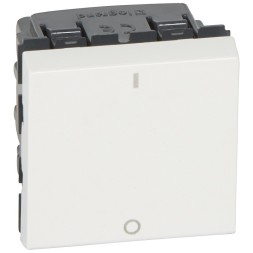 Выключатель Legrand Mosaic 20A 2 полюсный с индикацией 077052