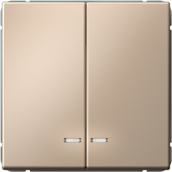 Двухклавишный выключатель с подсветкой (Песочный) Schneider Electric Systeme Art Gallery GAL001253