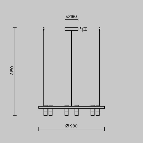 Подвесной светильник Maytoni MOD102PL-L42WK