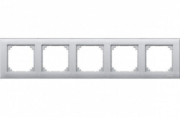 Рамка Merten M-Plan Алюминий 5 постов MTN486560