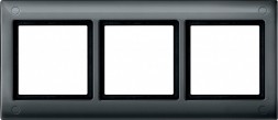 Рамка Merten Aquadesign Антрацит 3 поста MTN401314